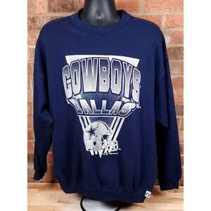 Dallas Cowboys Logo 7 Sweatshirt Mens 2XL Blue Pullover 1992